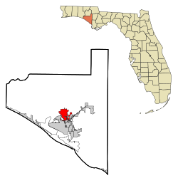Bay County Florida Incorporated and Unincorporated areas Lynn Haven Highlighted